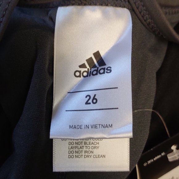 Adidas Solid Stripes C - Back One Piece Swimsuit Juniors - Picture 13 of 14